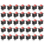 GTIWUNG 35 piece entering lighting none red rocker switch on - off ON-OFF SPST auto boat locker toggle switch snap 2 pin 1