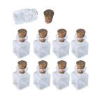  прямоугольный. маленький бутылка, Mini. прозрачный . стекло. бутылка. пробка. штекер . имеется, симпатичный прозрачный . оборудование орнамент. бутылка -10 шт / комплект 