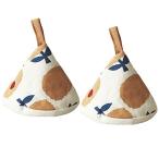  треугольник прихватка 2 шт. комплект кухня рукавица печь рукавица модный симпатичный Северная Европа способ предотвращение скольжения жаростойкий рукавица кастрюля кастрюля крышка левый правый двоякое применение для мужчин и женщин место хранения удобный 