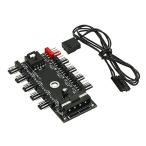 SinLoon кейс вентилятор 1-10 way SATA / IDE охлаждающий вентилятор Hub 4pin 12V вентилятор скорость управление ma/PWM соединительный кабель CPU