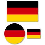 Isaac Trading Германия национальный флаг стикер атмосферостойкий * водостойкий прямоугольный 2 листов (81×54mm,36×24mm)+ круглый ( диаметр 54mm) итого 3 шт. комплект G