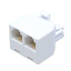 タローズ TARO'S RJ11/12モジュラーケーブル 2分配用アダプタ 6極4芯/6極2芯 エコ簡易パッケージ CMJ-AD2