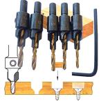 zmart деревообработка счетчик раковина дрель bit комплект винт размер #6#8#10#12#14 Pilot дыра 