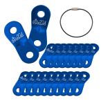 DaLaCa aluminium свободный металлические принадлежности трос натяжитель палатка брезент трос обивка для 20 шт. комплект 5mm до соответствует ( голубой )