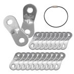 DaLaCa aluminium свободный металлические принадлежности трос натяжитель палатка брезент трос обивка для 20 шт. комплект 5mm до соответствует ( серебряный )