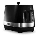 デロンギ (DeLonghi) アクティブ シリーズ ポップアップトースター CTLA2003J-BK