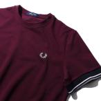  Fred Perry twin наконечник олень. . футболка M2396 597 OXBLOOD FRED PERRY мужской короткий рукав 2026 год весна лето 2026SS