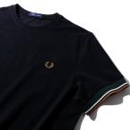  Fred Perry twin наконечник олень. . футболка M2396 102 BLACK FRED PERRY мужской короткий рукав 2026 год весна лето 2026SS
