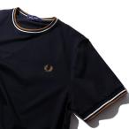  Fred Perry twin наконечник футболка M1588V P69 BLACK FRED PERRY мужской женский унисекс короткий рукав 2026 год весна лето 2026SS