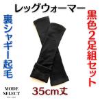 レッグウォーマー メンズ 男性用 女性用 防寒 保温 足首 防寒 裏ボア 裏シャギー起毛 レッグウォーマー ロング 長さ35cm 黒色 2足組 R06