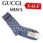 グッチ GUCCI 靴下 メンズ ソックス 新品 GG柄 ブルー 26〜28cm アウトレット 572266