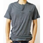 AEROPOSTALE エアロポステール　【メンズ　Men's】半袖Tシャツ　【チャコール】ヘンリーネック