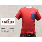 ショッピングホリスター ホリスター　HOLLISTER 【メンズ　Men's】半袖Tシャツ 【レッド】胸ポケット