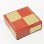 ショッピング重箱 重箱 5寸 市松 朱 1段蓋付 おせち お正月 お祝い 弁当箱 持ち帰り 容器 おしゃれ 重箱1段セット