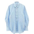 ENFOLD エンフォルド 25SS RANDOM TUCK SHIRT マットストライプランダムタックシャツ 300IS430-1401 ブルー 38 IT0I03I86OXO