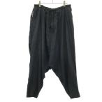 Yohji Yamamoto POUR HOMME Yohji Yamamoto бассейн Homme 17SS необычность материалы переключатель обезьяна L легкий брюки HD-P04-800 черный 3 IT0POXJ403YS