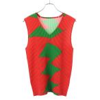 HOMME PLISSE ISSEY MIYAKE Homme plise Issey Miyake 24AW Inazuma плиссировать безрукавка tops HP43JK121 красный 2 IT0WXZYOYR4M