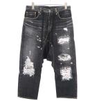 FUMITO GANRYUf Mito ganryu 21SS 5-POCKET SARROUEL PANTS повреждение ремонт Denim шаровары FU5-PA-105 черный 1 IT2KUXRL4XXC