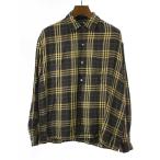 ショッピングダンガリー MINEDENIM マインデニム 23AW Ry.Wool Check Open Collar SH レーヨンウールオープンカラーチェックシャツ イエロー×ブラウン 3 IT3S0EAV4PHS
