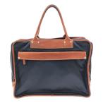 Felisi フェリージ 1758/DS ナイロンレザーブリーフケース  ネイビー×ブラウン  IT3Y6H60VFMY
