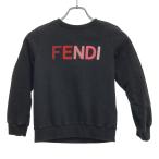 FENDI KIDS フェンディ キッズ ロゴスウェットトレーナー JFH100 5V0 ブラック 7A IT4C6XVADOOG
