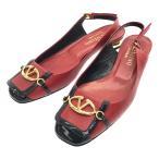 ショッピングIT VALENTINO ヴァレンティノ スクエアトゥフラットサンダル  レッド 37 IT4C95T7DPPU