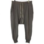 DRKSHDW by Rick Owens темный Shadow bai Rick Owens 18AW PRISONNER DRAWSTRING PANTS draw -тактный кольцо шаровары хаки серый серия M IT4FJO4R4MBL