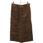 AURALEE オーラリー 18SS LINEN GABARDINE SLIT SKIRT リネンギャバジンスリットスカート A8SS07LG ブラウン 1 IT57C7XGZ0JI