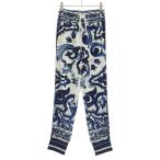 ショッピングGABBANA DOLCE&GABBANA ドルチェ＆ガッバーナ マジョリカプリントトラックパンツ FTA1DT/FPIAI ホワイト ネイビー 36 IT60HYW13PHG