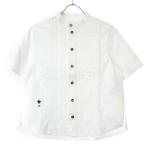 Christian Dior クリスチャンディオール 23SS BEE刺繍 フラワーカッティングショートスリーブシャツ 322B46M3177 ホワイト 34 IT6ALXSX2468