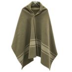 HYKE высокий k19AW DOUBLE FACE CAPE шерсть двусторонний накидка пончо 192-17211 хаки надпись нет IT6PBV0GQQEO