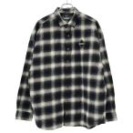 ショッピングIT F.C.Real Bristol(FCRB) エフシーアールビー 23AW FLANNEL BIG LOGO BAGGY SHIRT フランネルビッグバギーシャツ FCRB-232072 グレー M IT6VZ6RIJQJS