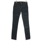 SAINT LAURENT PARIS サンローラン パリ D26 W/SK-LW ストレッチデニムパンツ 614447 YO500 ブラック 24 IT9E1EULZ8C4