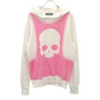 ショッピングハイドロゲン HYDROGEN ハイドロゲン スカルプリント プルオーバーパーカー  ホワイト×ピンク L ITA7UCP79T4Q