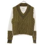 ショッピングマルジェラ Maison Margiela1 メゾン マルジェラ 19AW コンビネーションニットシャツ トップス S51DL0259 カーキ×ブルー系 40 ITB4CH93EJQG
