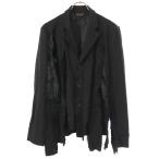 ショッピングGARCONS BLACK COMME des GARCONS ブラック コムデギャルソン 19AW ポリエステル縮絨 短冊ジャケット 1D-J039 ブラック L ITBBXWLUDHGL
