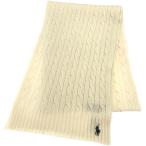 POLO RALPH LAUREN ポロラルフローレン カシミヤケーブルニットマフラー  アイボリー ONE SIZE 183cm×27cm ITCWSQIHVEO4