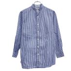 ショッピングINDIVIDUALIZED INDIVIDUALIZED SHIRTS インディビジュアライズド シャツ ストライプバンドカラーシャツ  ブルー 14 1/2 29 ITD4KGKM3AI8