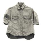 sacai サカイ 23SS Denim Shirt パフスリーブデニムダンガリーシャツ 23-06484 グレー 1 ITD6DT5CIYD0