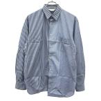COMME des GARCONS SHIRT コムデギャルソンシャツ アシンメトリーストライプシャツ S18011 ブルー S ITDROANC6ZAG