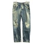 DOLCE&GABBANA ドルチェ＆ガッバーナ DGスタッズ ダメージデニムパンツ  インディゴ 48 ITDXRZ16EN9G