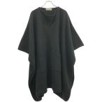 CristaSeya Chris taseyaWOOL MAXI PONCHO шерсть maxi кафф язык пончо 20020450000630 черный L ITEQAM43FFM4
