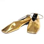 JIL SANDER ジルサンダー アンクレット バレリーナ フラットシューズ  ゴールド 36(22.5cm相当) ITEZM4XC947O