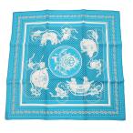 ショッピングTIB HERMES エルメス カレ55 Ex-Libris Turquoise エクスリブリス ターコイズ シルクスカーフ  ブルー  ITFMHZ5TIB3C