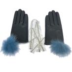 AGACICaga Schic кожа мех лисы цепь перчатка черный ITG02ZO8SLMS