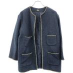MUSE de deuxieme classe ミューズ ドゥ ドゥーズィエム クラス ツイードジャケット 22-010-500-4030 ネイビー F ITG3XTP5U670