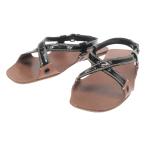 ショッピングミュウミュウ miu miu ミュウミュウ パテントストラップサンダル  ブラック×ブラウン 36 1/2 ITG8OZDDXOYG