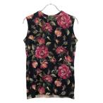 DOLCE&GABBANA ドルチェ＆ガッバーナ ローズプリントノースリーブニットトップス FR801K/F86B6 ブラック 38 ITGCH28WMZQ2