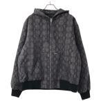 Noon Goons ヌーングーンズ 23AW Environmental Jacket  総柄パテッドフーデッドジャケット NGFW23007 ネイビー×グレー L ITGG6X315UO8
