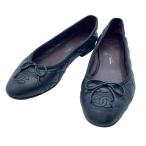 CHANEL シャネル バレリーナ ココマークフラットシューズ G26250 ブラック 36 1/2 ITIFF3KEMZAK